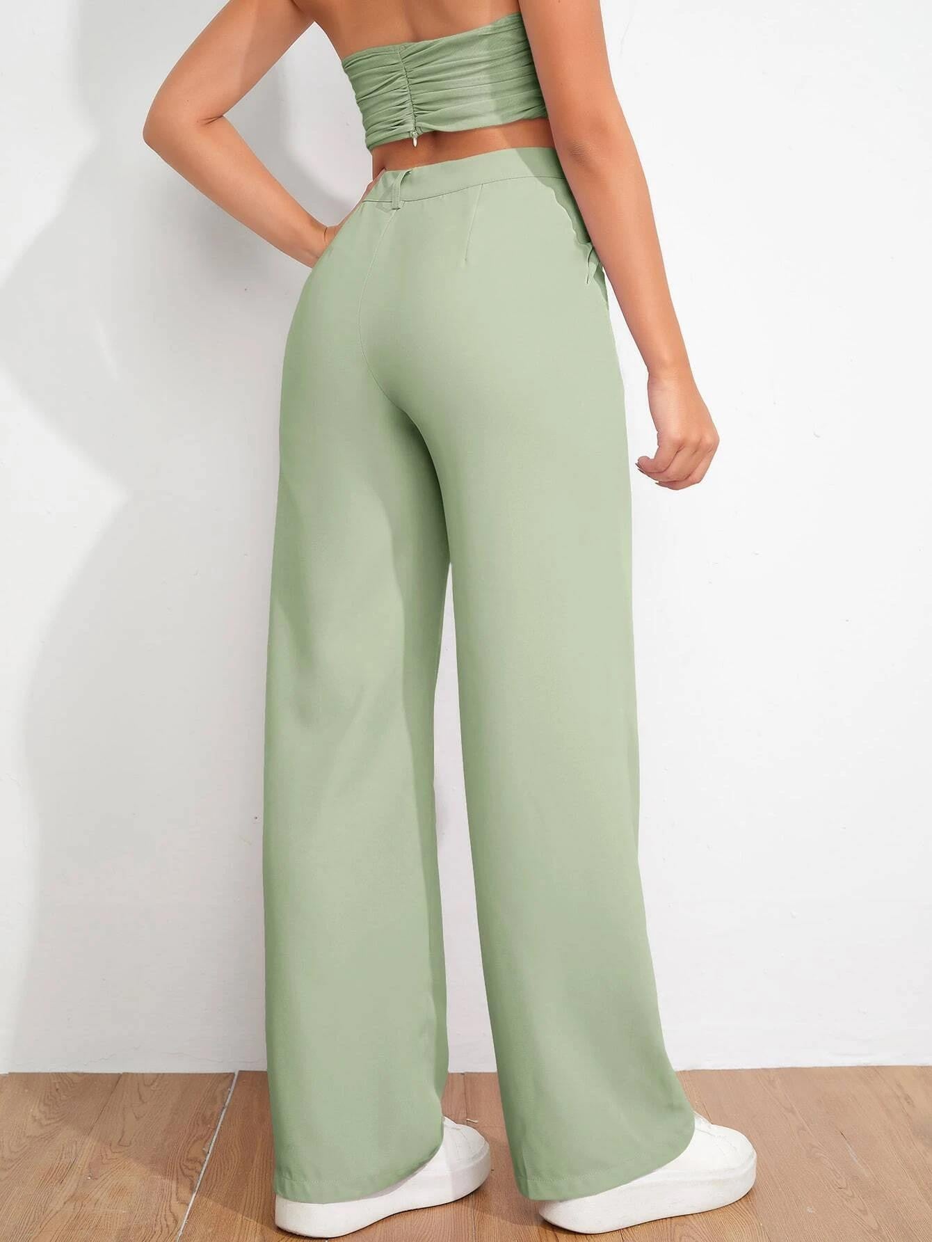KOTTY Regular Fit Women Light Green Trousers 