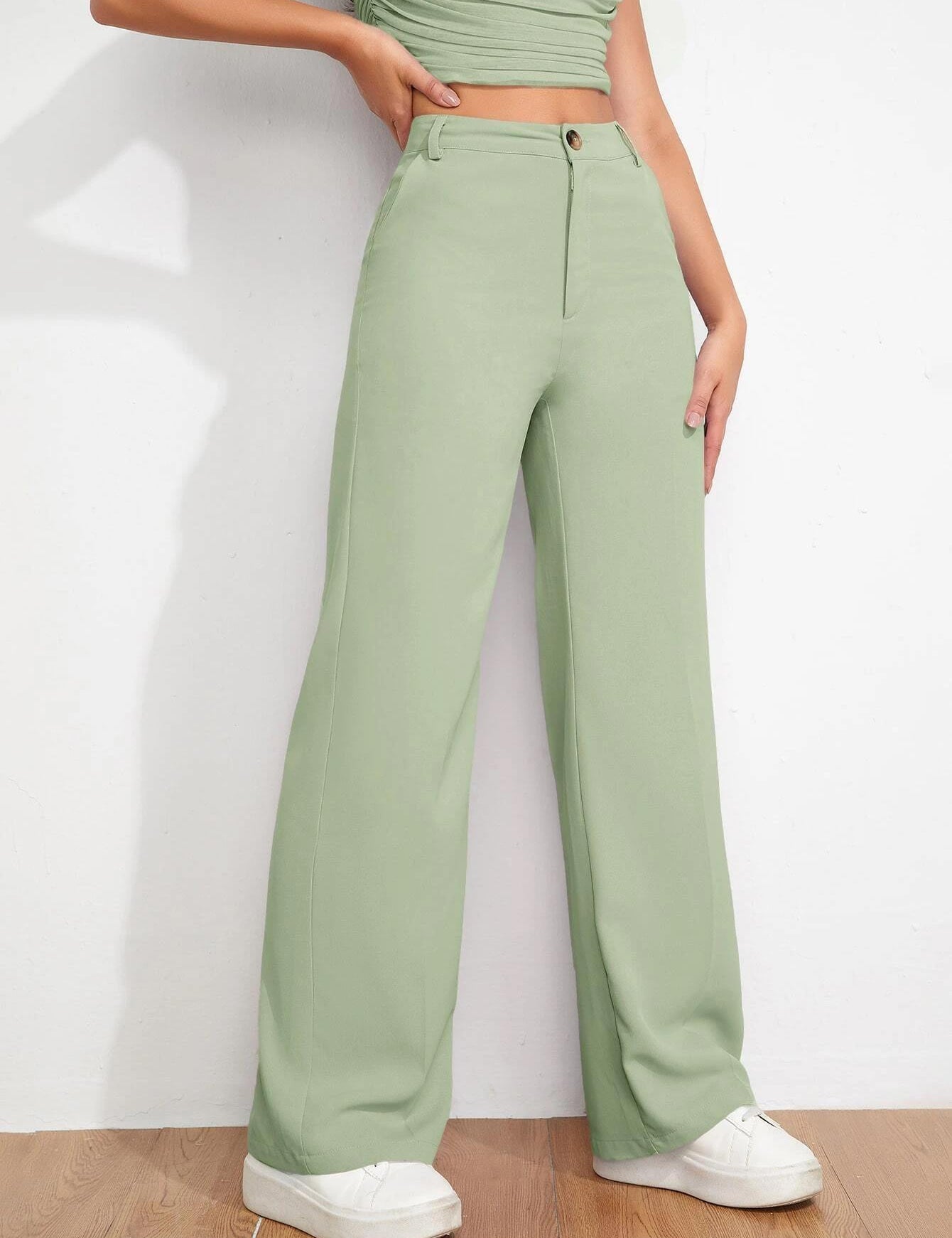 KOTTY Regular Fit Women Light Green Trousers 
