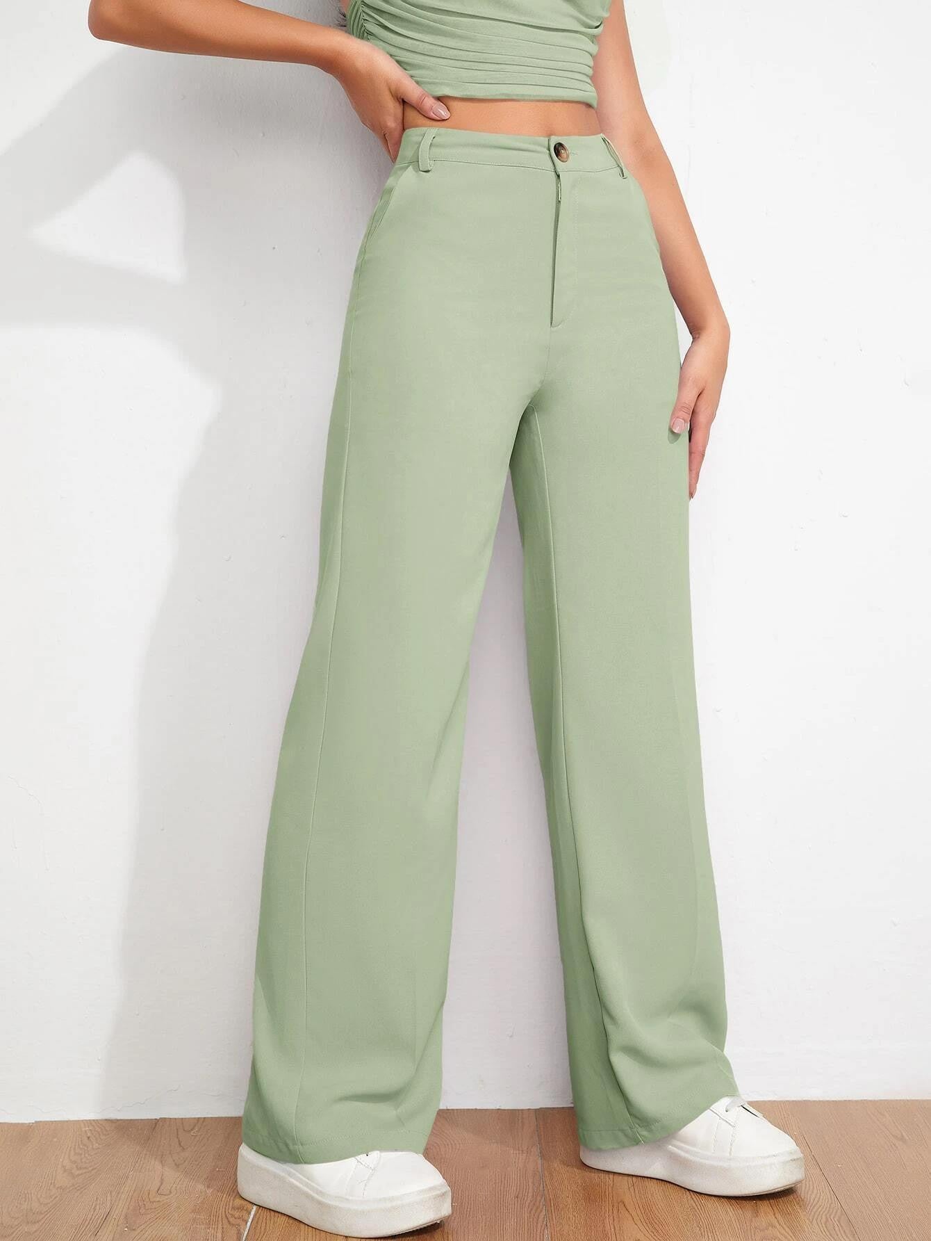 KOTTY Regular Fit Women Light Green Trousers 