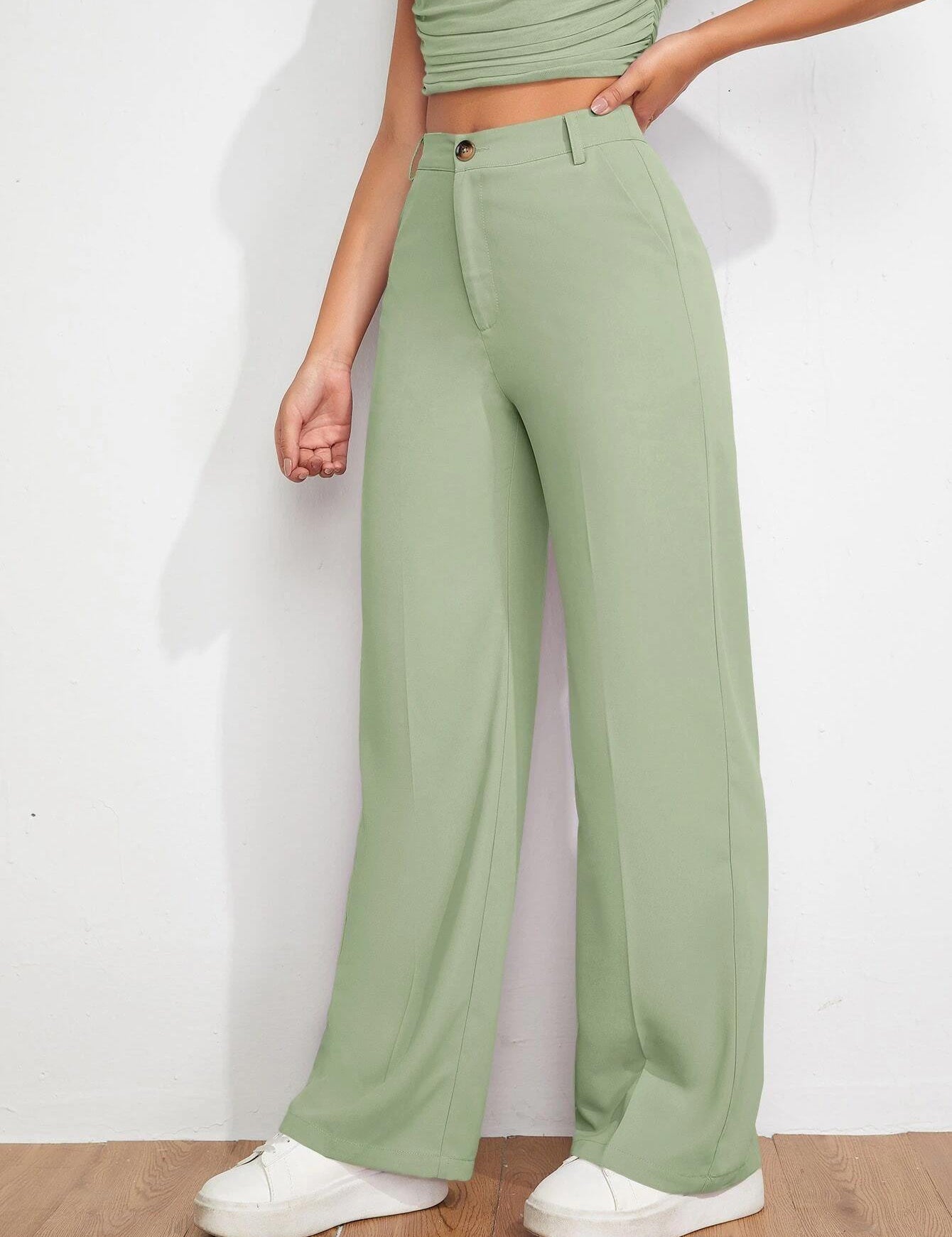 KOTTY Regular Fit Women Light Green Trousers 