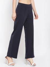 KOTTY Flared Women Black Trousers 