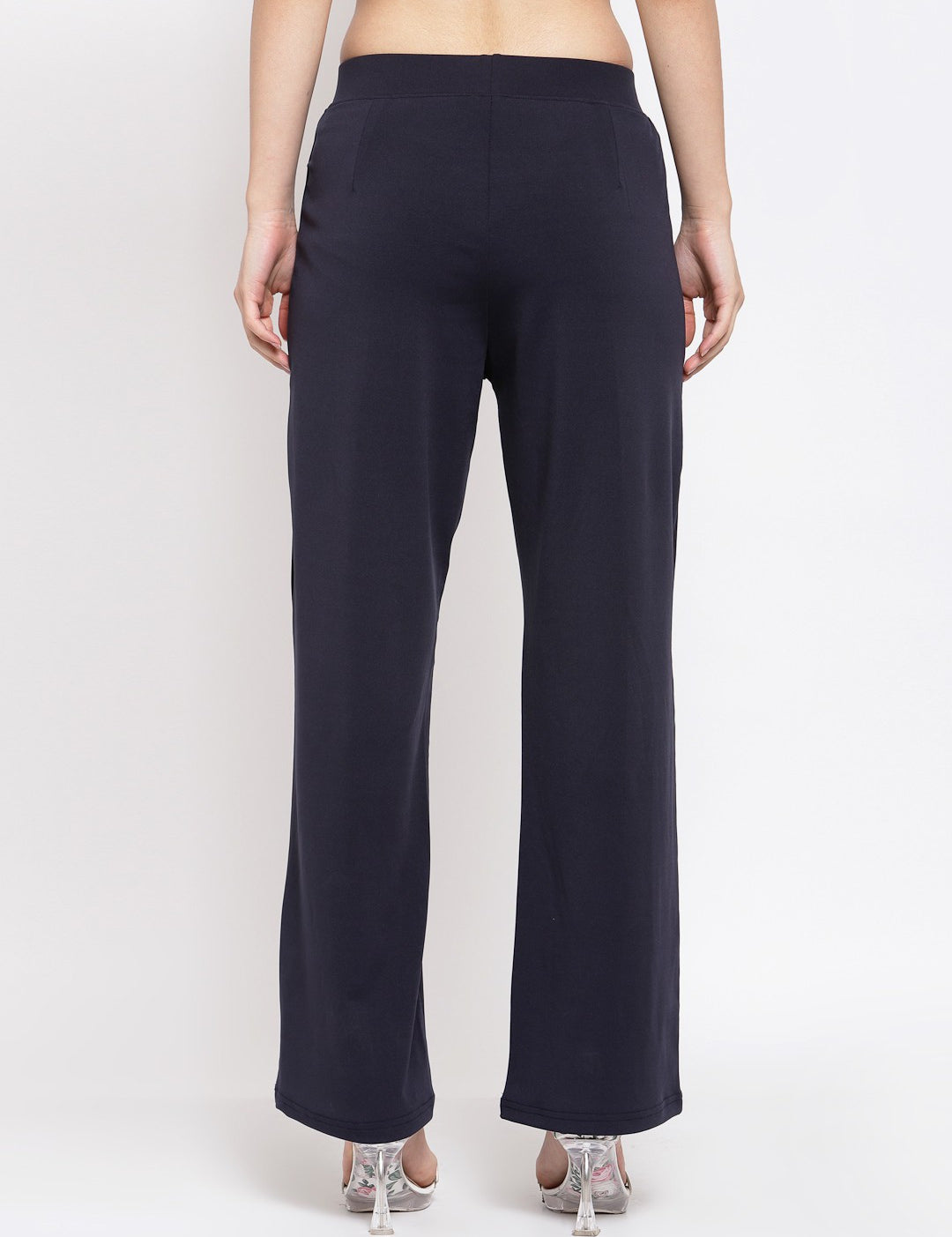 KOTTY Flared Women Black Trousers 