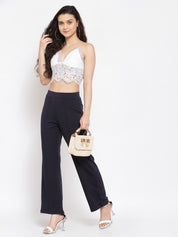 KOTTY Flared Women Black Trousers 