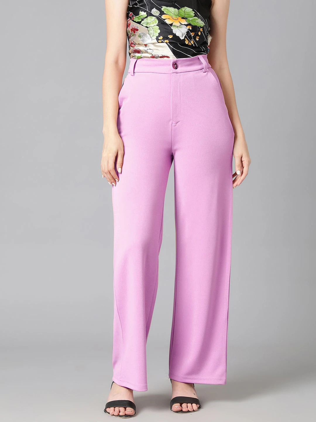 KOTTY Regular Fit Women Purple Trousers 