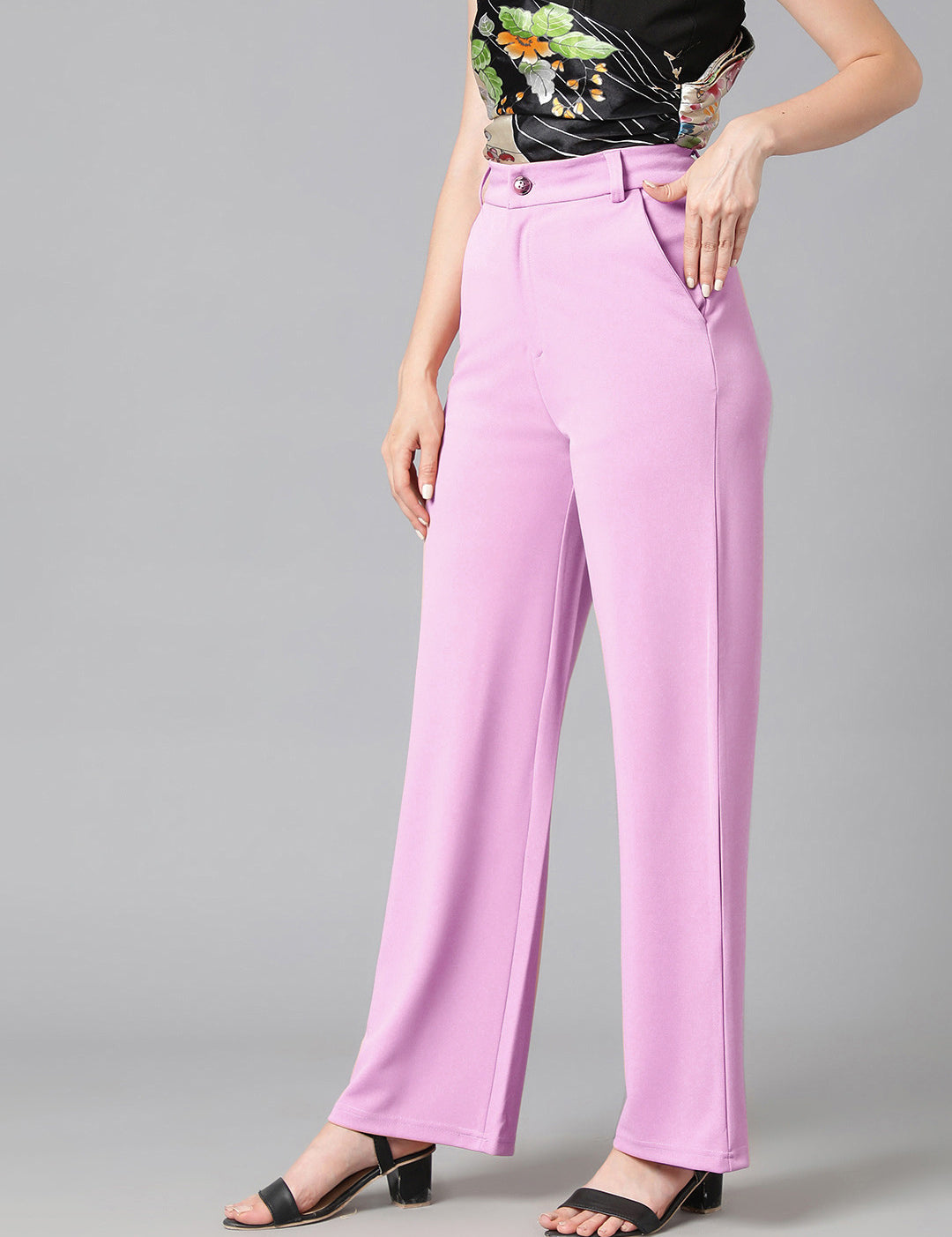 KOTTY Regular Fit Women Purple Trousers 
