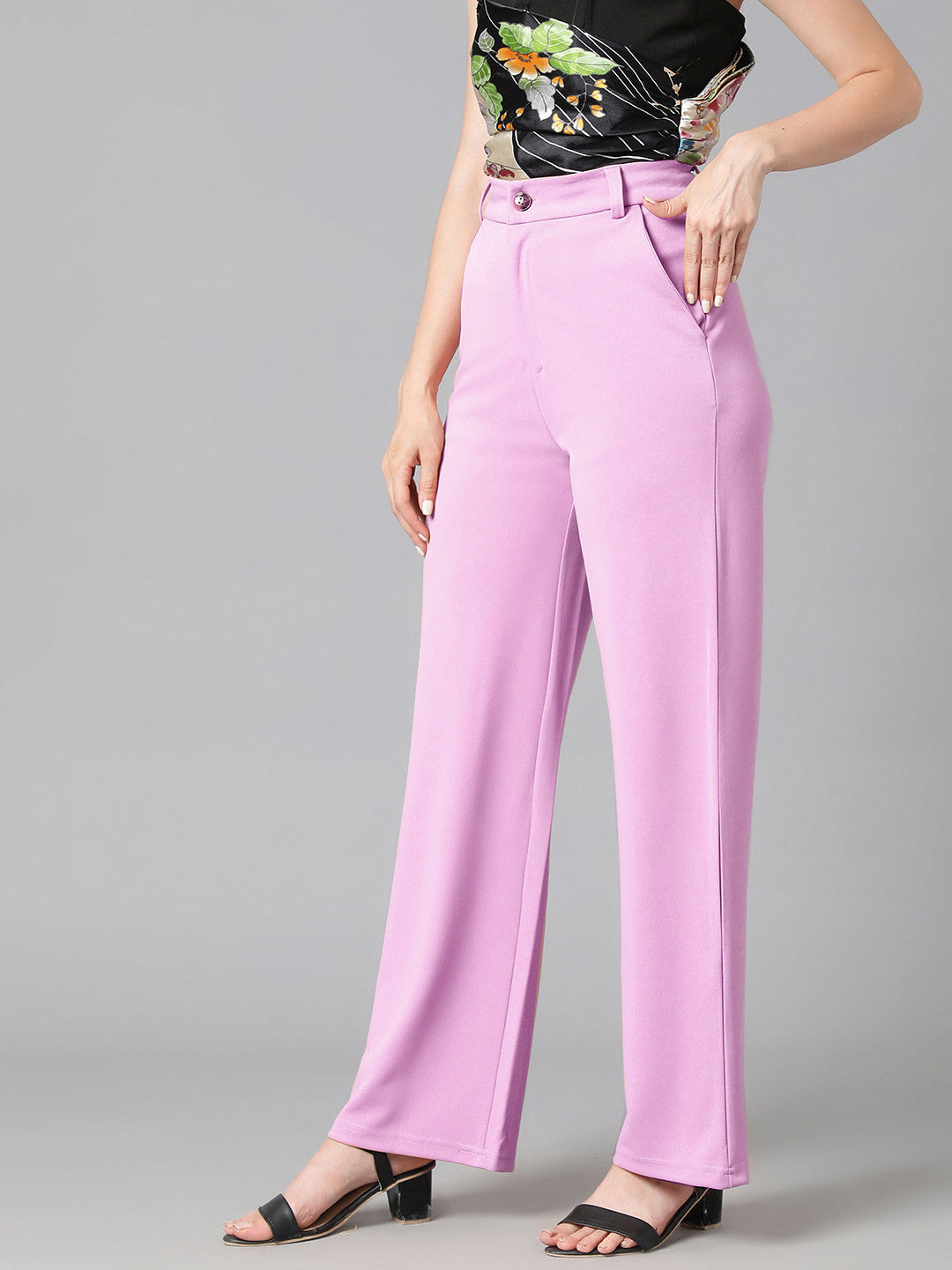 KOTTY Regular Fit Women Purple Trousers 