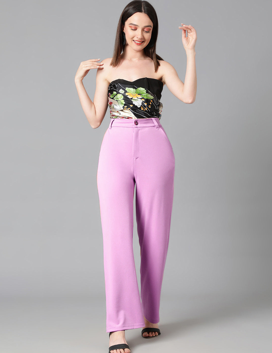 KOTTY Regular Fit Women Purple Trousers 