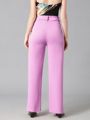 KOTTY Regular Fit Women Purple Trousers 