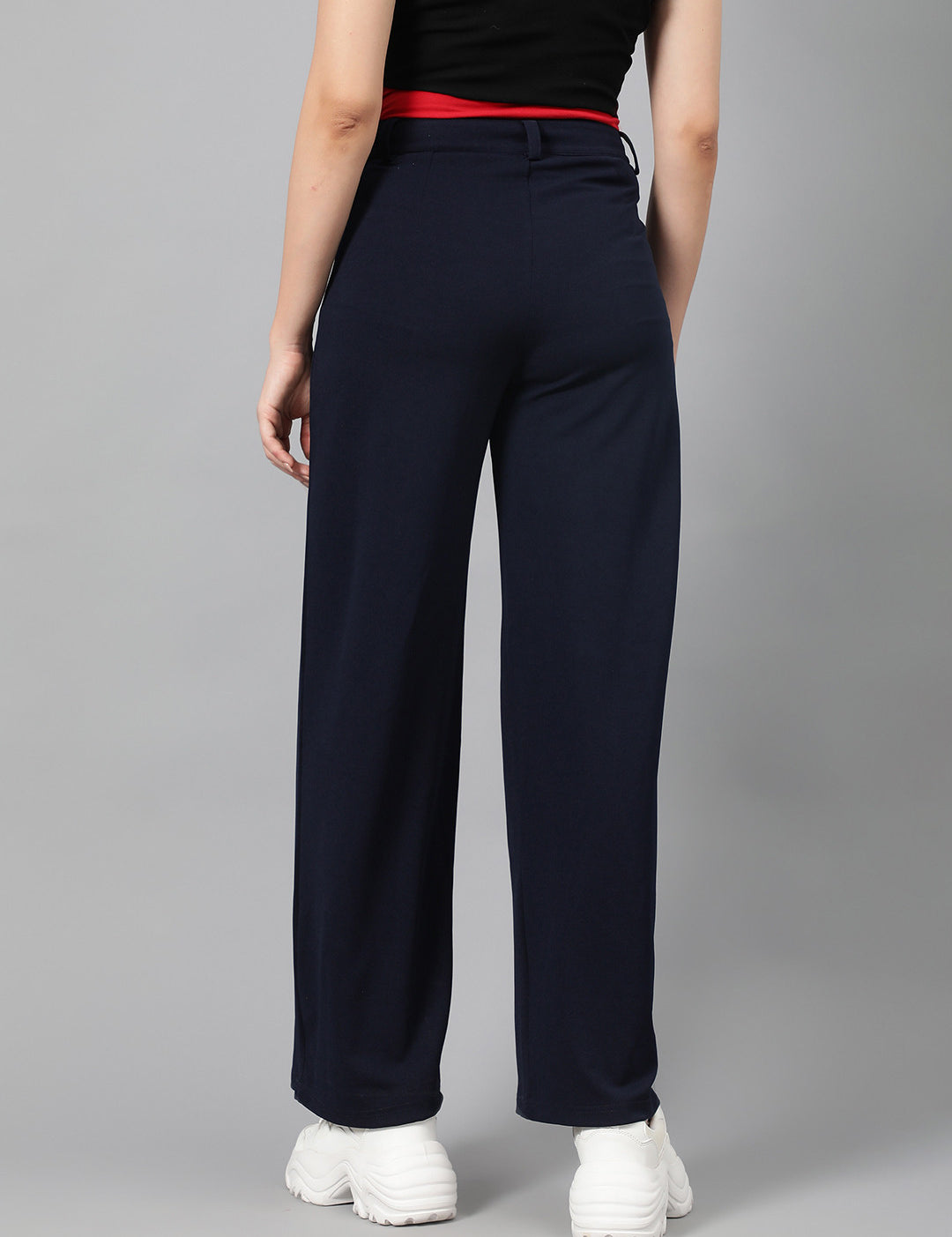 KOTTY Regular Fit Women Dark Blue Trousers 