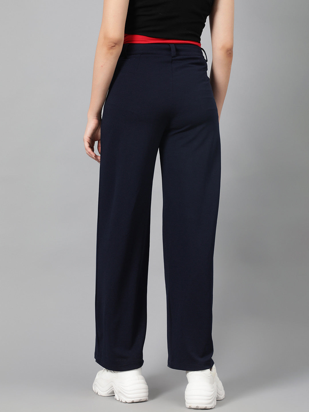 KOTTY Regular Fit Women Dark Blue Trousers 