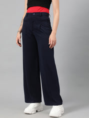 KOTTY Regular Fit Women Dark Blue Trousers 