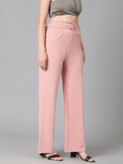 KOTTY Regular Fit Women Pink Trousers 
