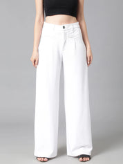 KOTTY Womens Solid Attractive High Rise Pant