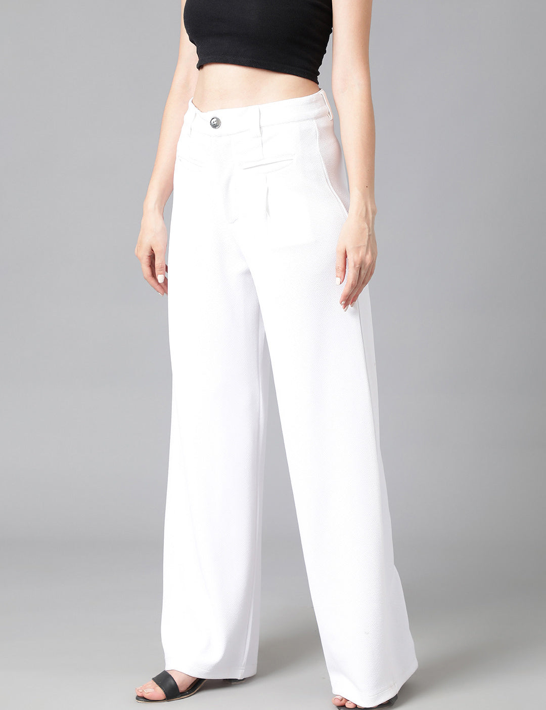KOTTY Womens Solid Attractive High Rise Pant