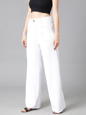 KOTTY Womens Solid Attractive High Rise Pant