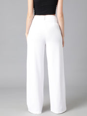 KOTTY Womens Solid Attractive High Rise Pant