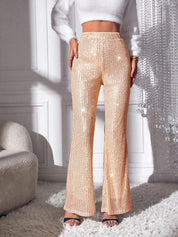 KOTTY Flared Women Beige Trousers 