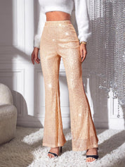 KOTTY Flared Women Beige Trousers 