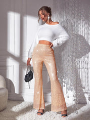 KOTTY Flared Women Beige Trousers 