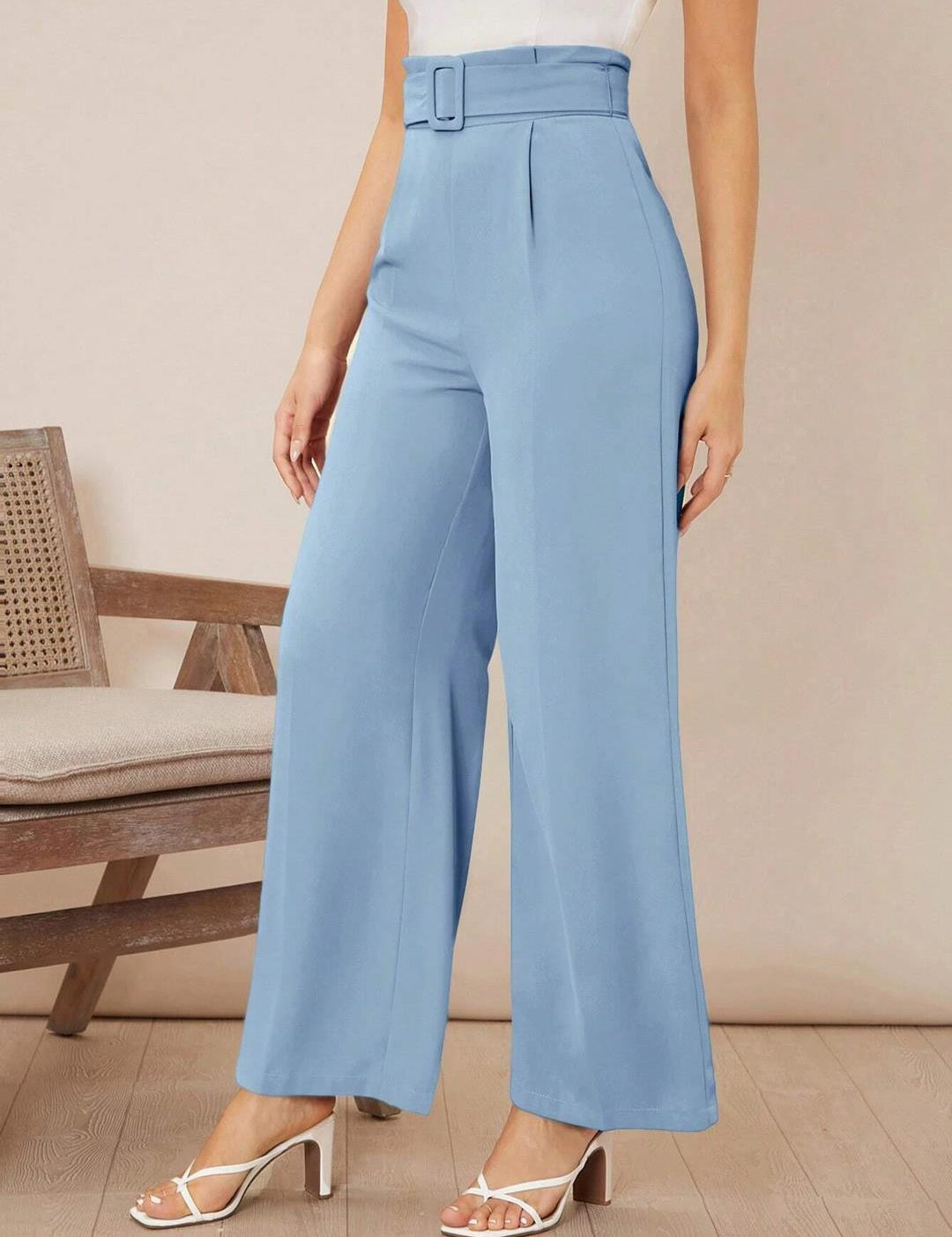 KOTTY Regular Fit Women Light Blue Trousers 