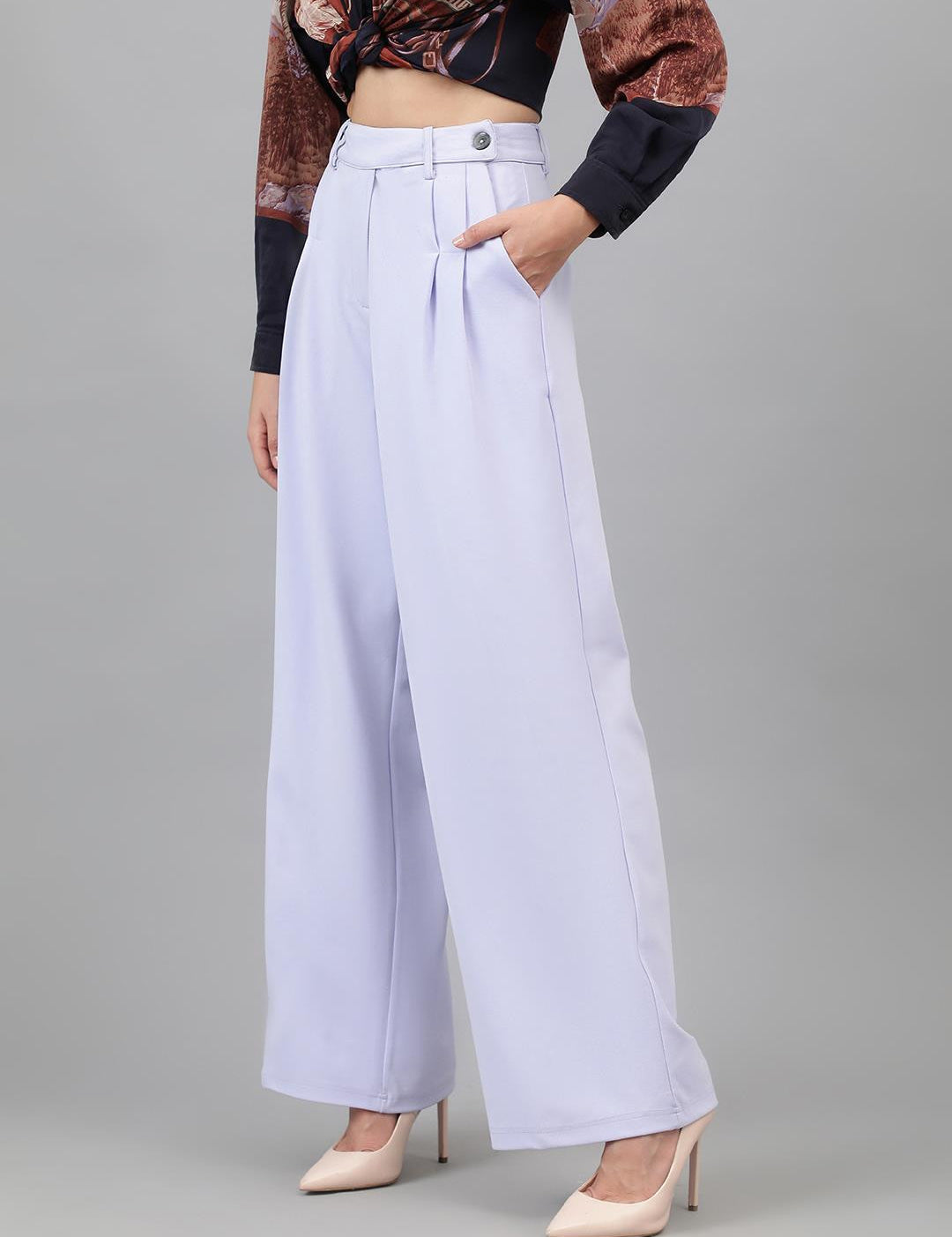 KOTTY Regular Fit Women Purple Trousers 