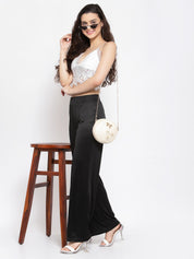 KOTTY Womens Solid Attractive High Rise Pant