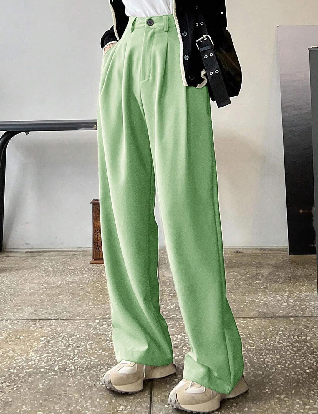 KOTTY Regular Fit Women Light Green Trousers 