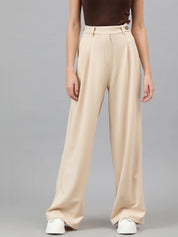 KOTTY Regular Fit Women Beige Trousers 