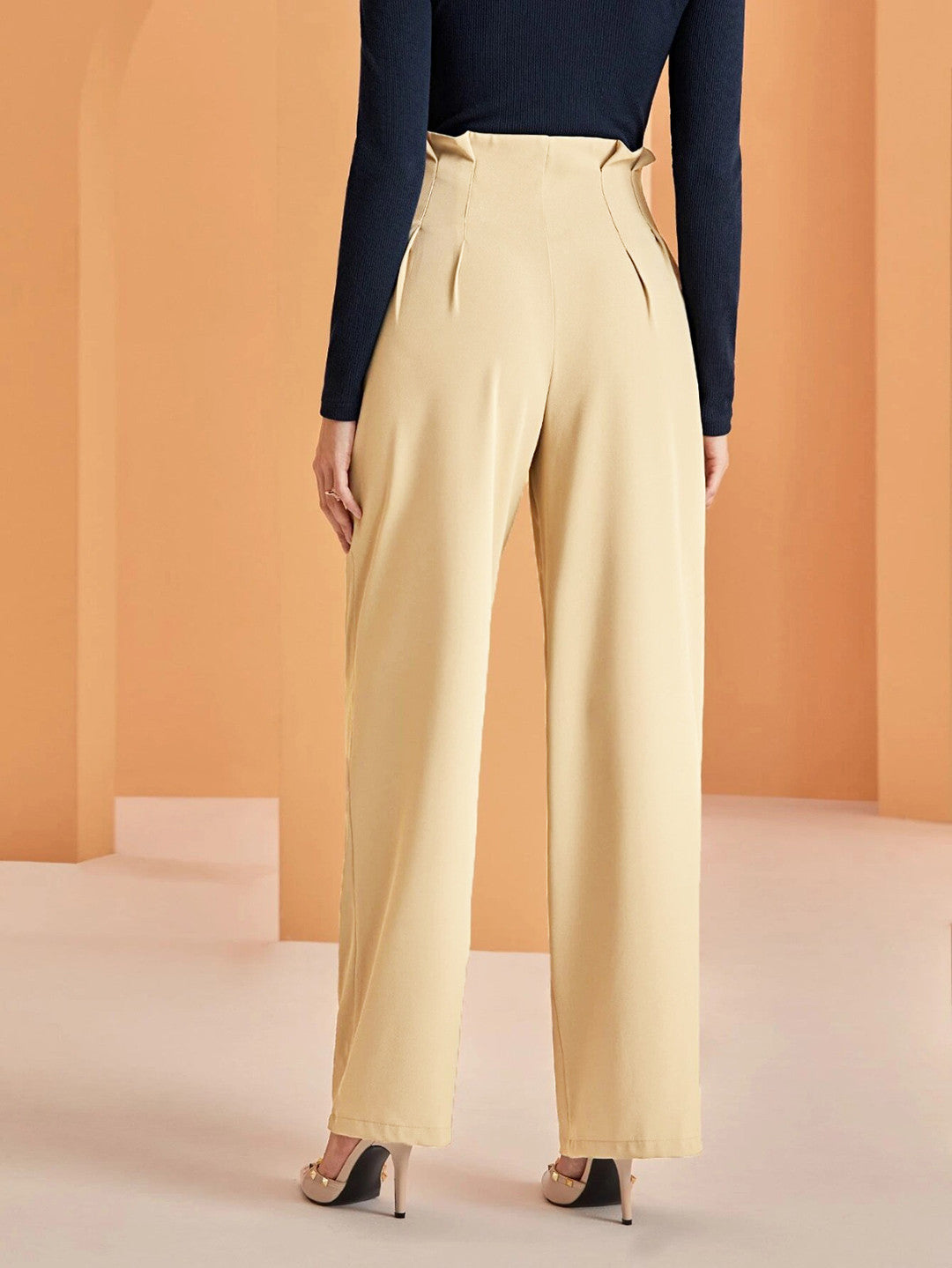 KOTTY Regular Fit Women Beige Trousers 