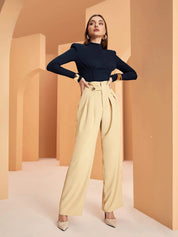 KOTTY Regular Fit Women Beige Trousers 