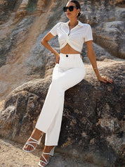 KOTTY Regular Fit Women White Trousers 