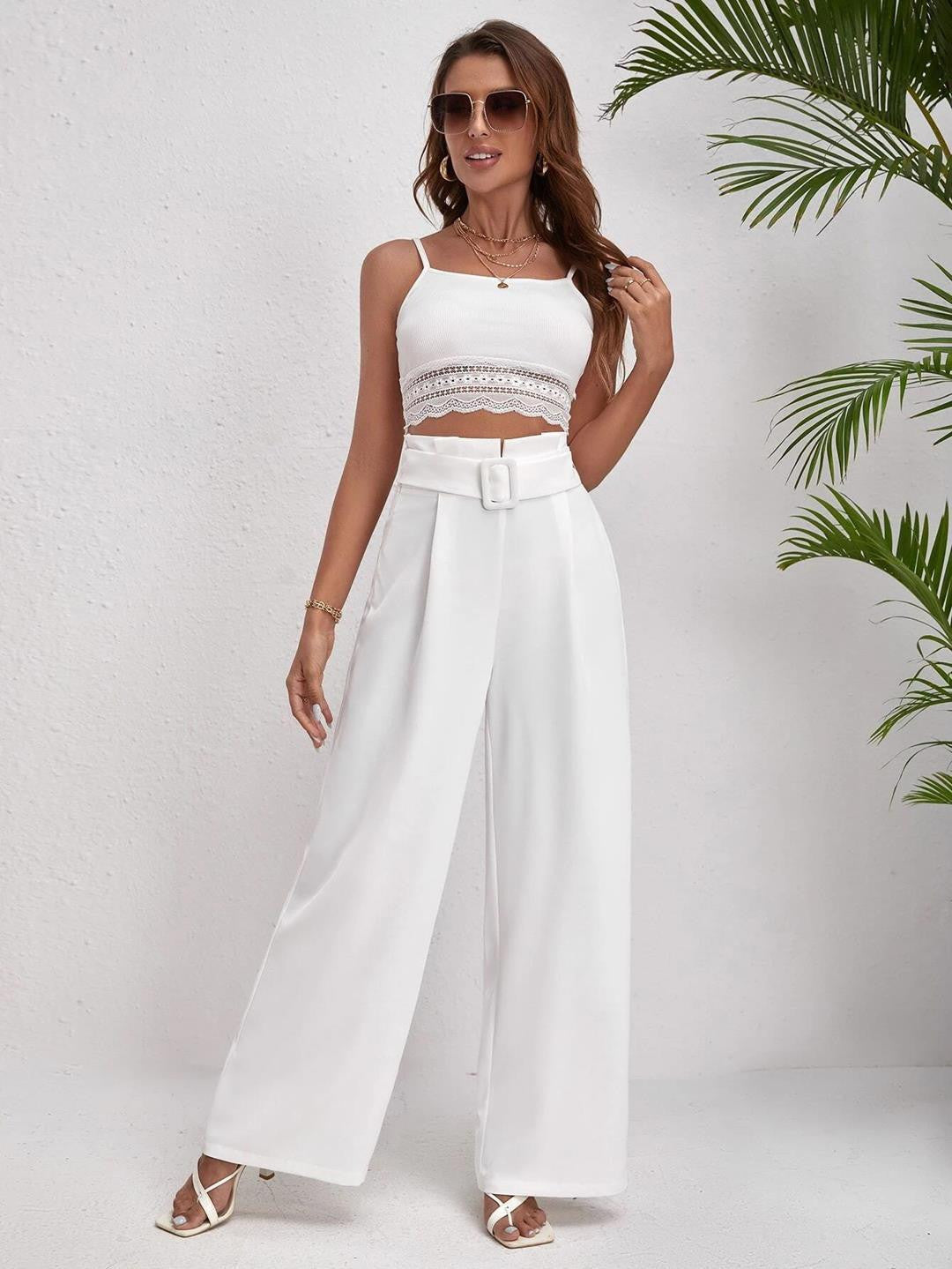 KOTTY Regular Fit Women White Trousers 