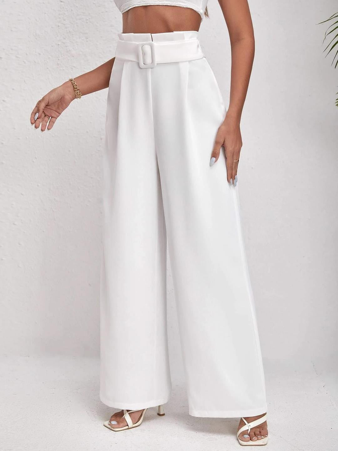 KOTTY Regular Fit Women White Trousers 
