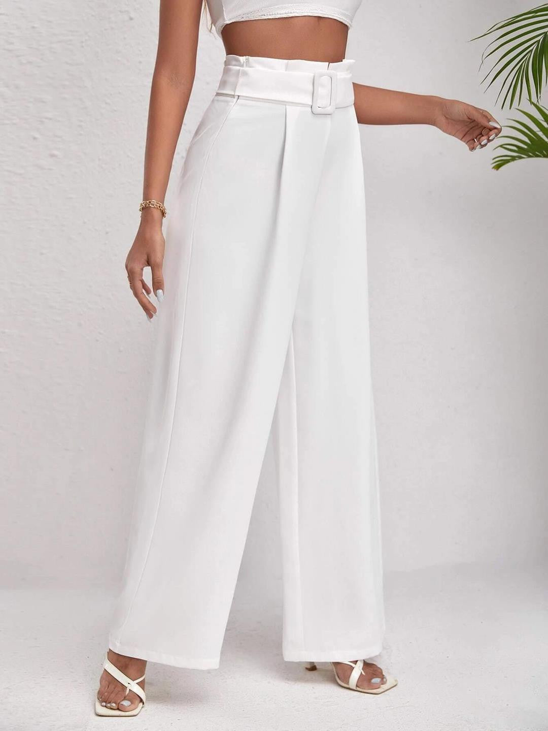 KOTTY Regular Fit Women White Trousers 