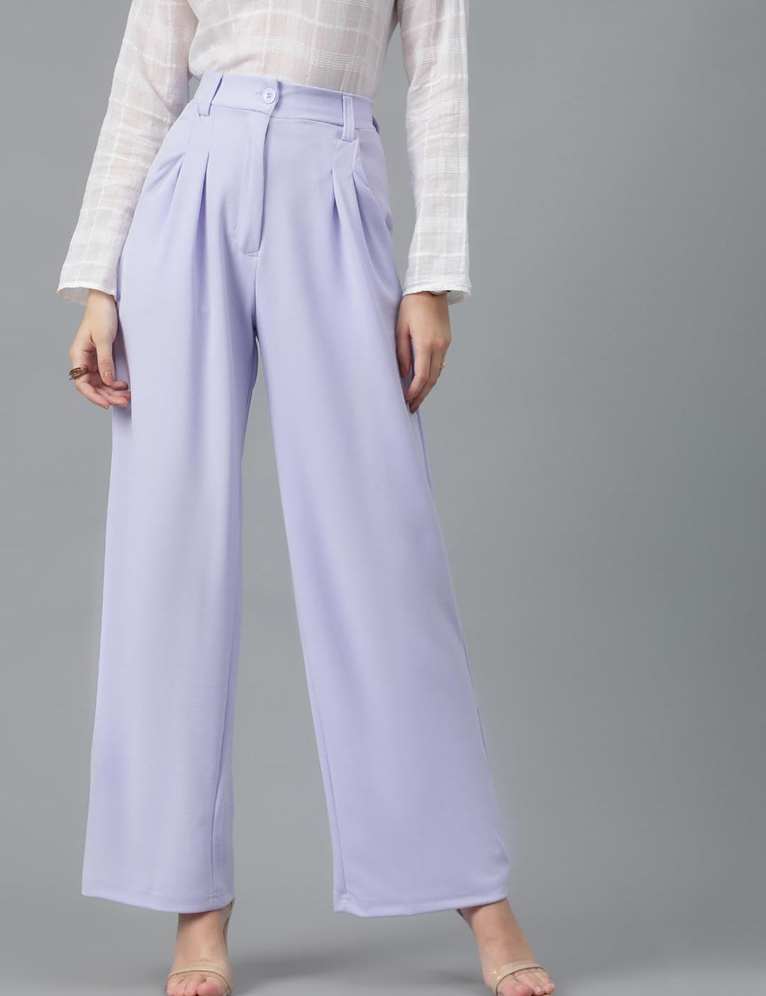 KOTTY Regular Fit Women Purple Trousers 