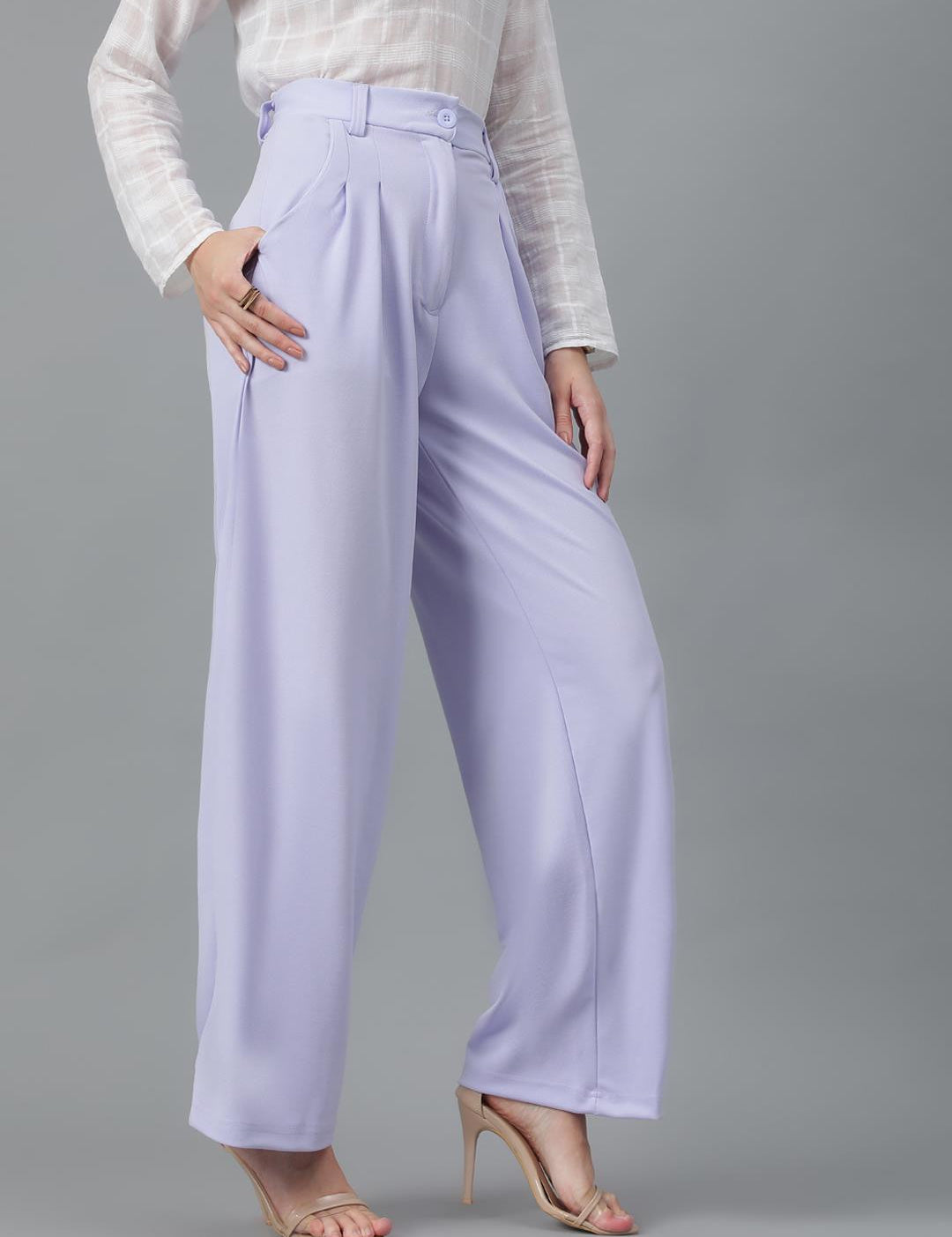 KOTTY Regular Fit Women Purple Trousers 
