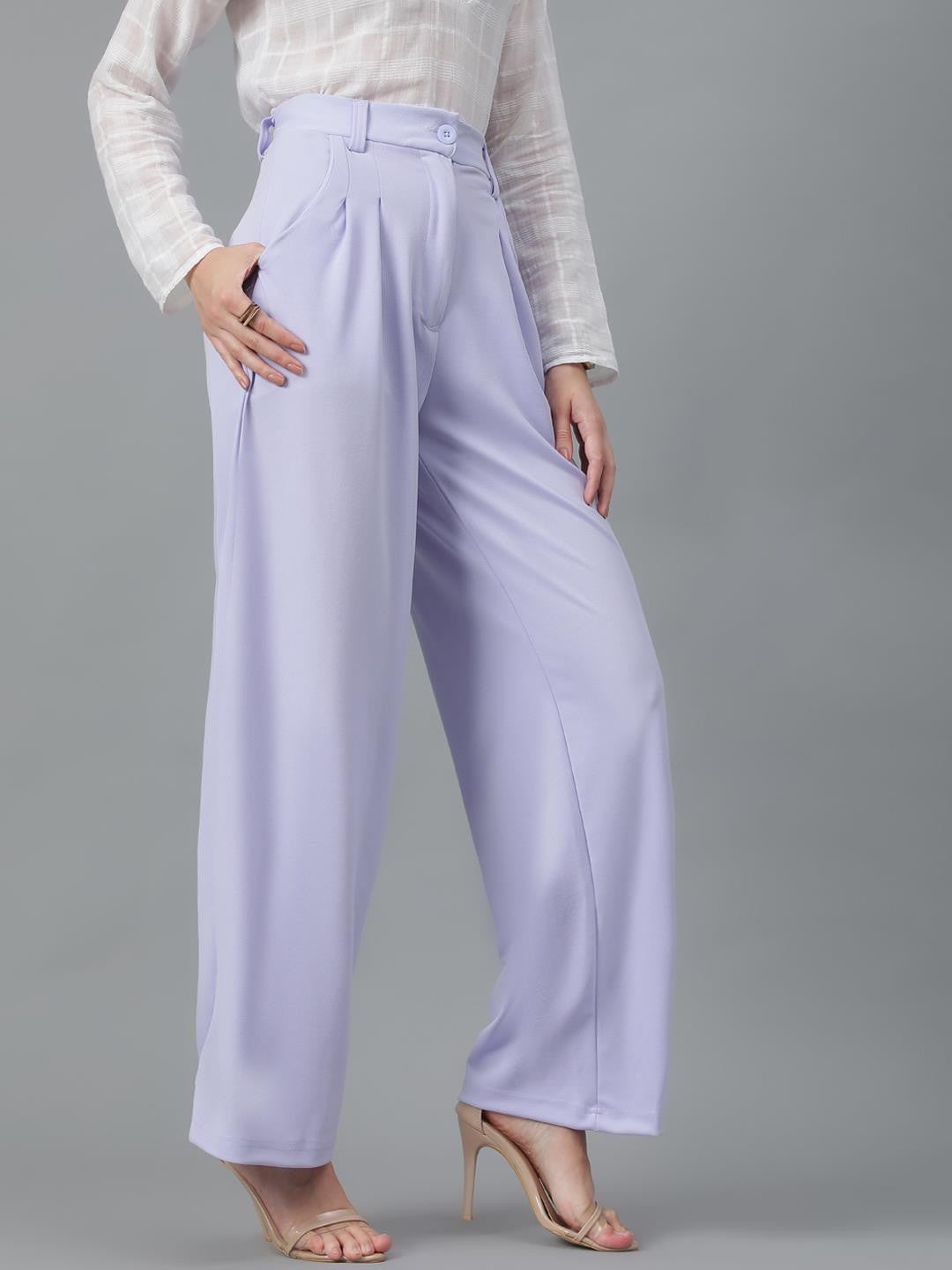 KOTTY Regular Fit Women Purple Trousers 