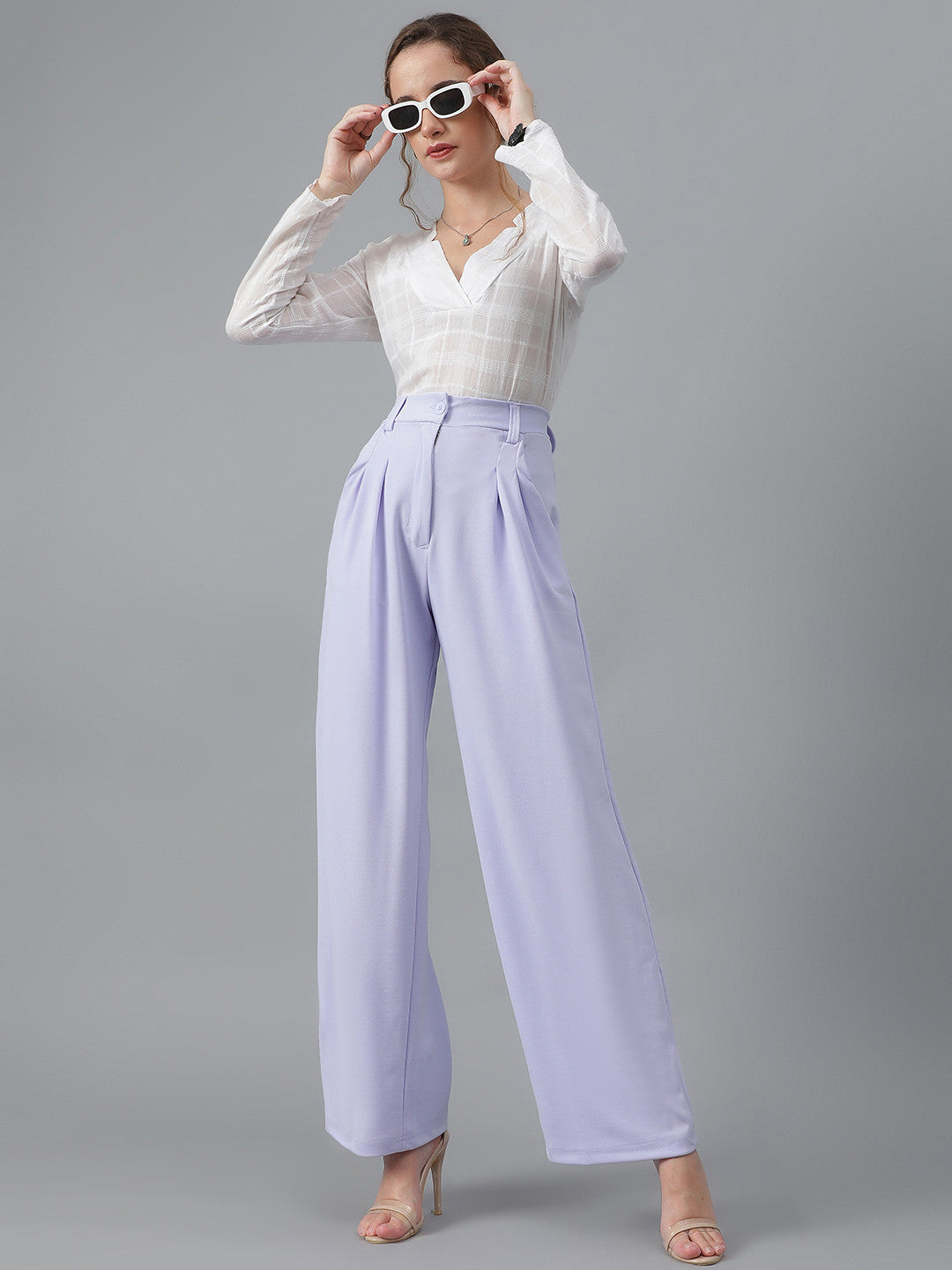KOTTY Regular Fit Women Purple Trousers 