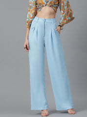 KOTTY Regular Fit Women Blue Trousers 