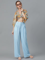 KOTTY Regular Fit Women Blue Trousers 