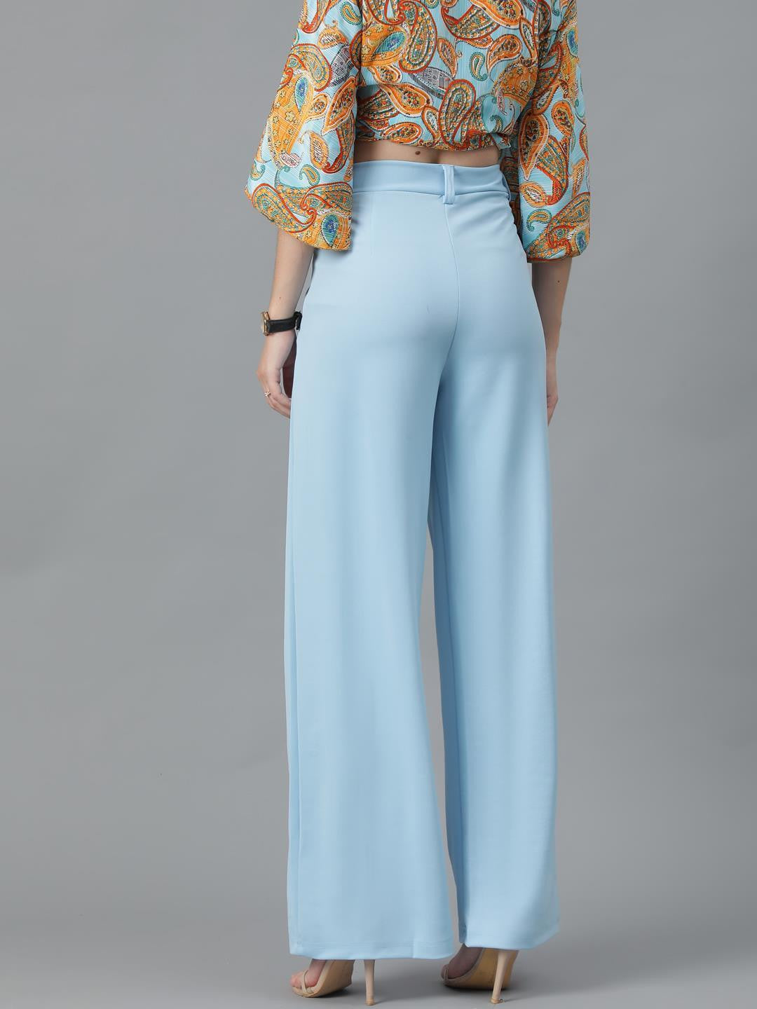 KOTTY Regular Fit Women Blue Trousers 