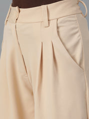 KOTTY Regular Fit Women Beige Trousers 