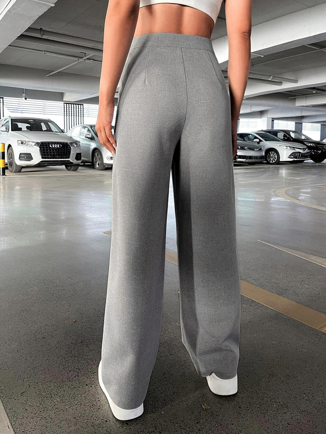 KOTTY Womens Solid Attractive High Rise Pant