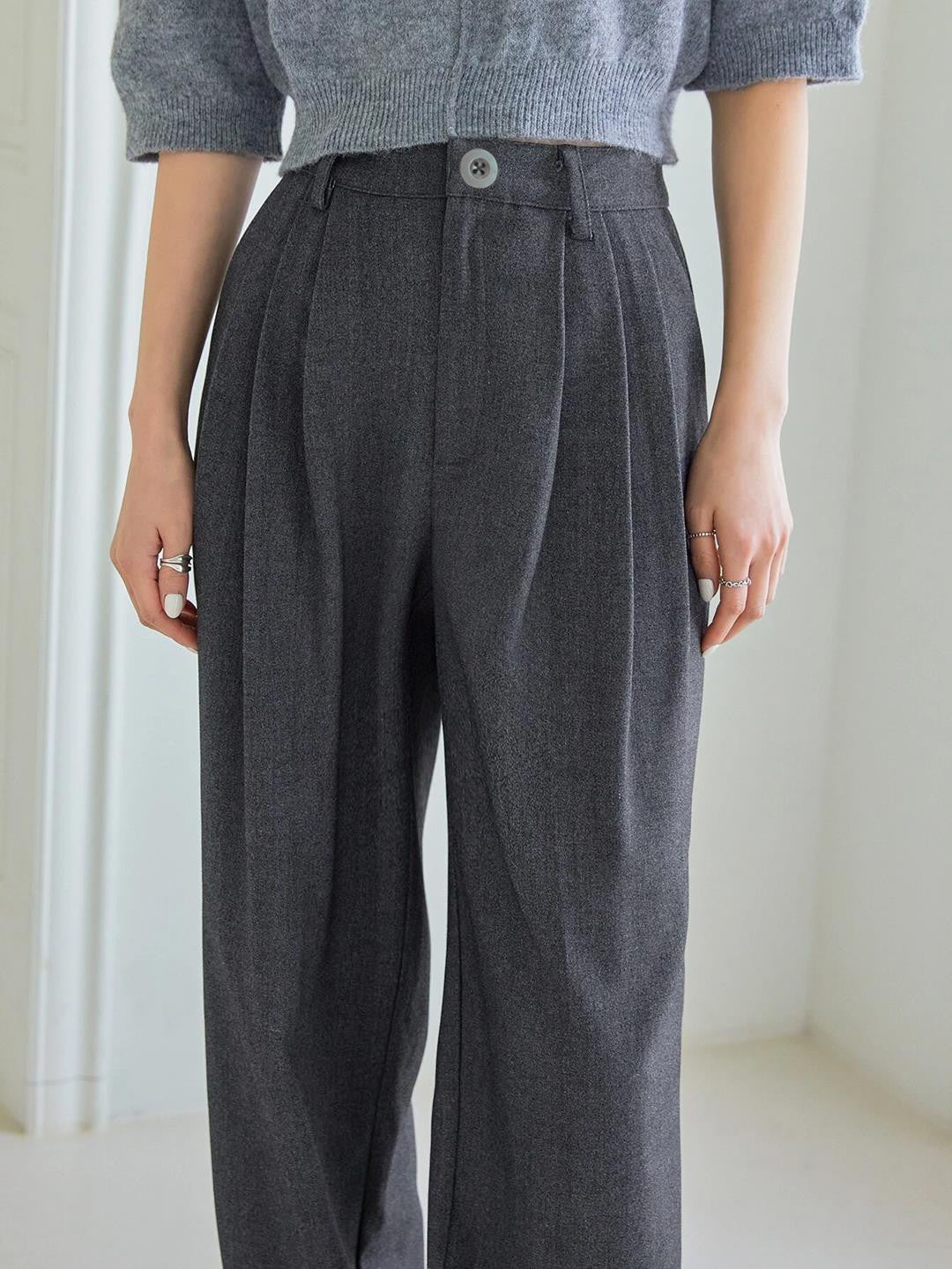 KOTTY Womens Solid Attractive High Rise Pant