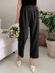 KOTTY Womens Solid Attractive High Rise Pant