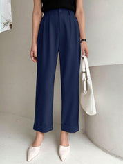 KOTTY Regular Fit Women Dark Blue Trousers 