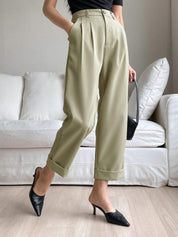 KOTTY Womens Solid Attractive High Rise Pant