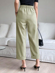 KOTTY Womens Solid Attractive High Rise Pant