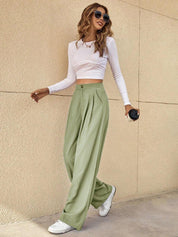 KOTTY Straight Fit Women Light Green Trousers 