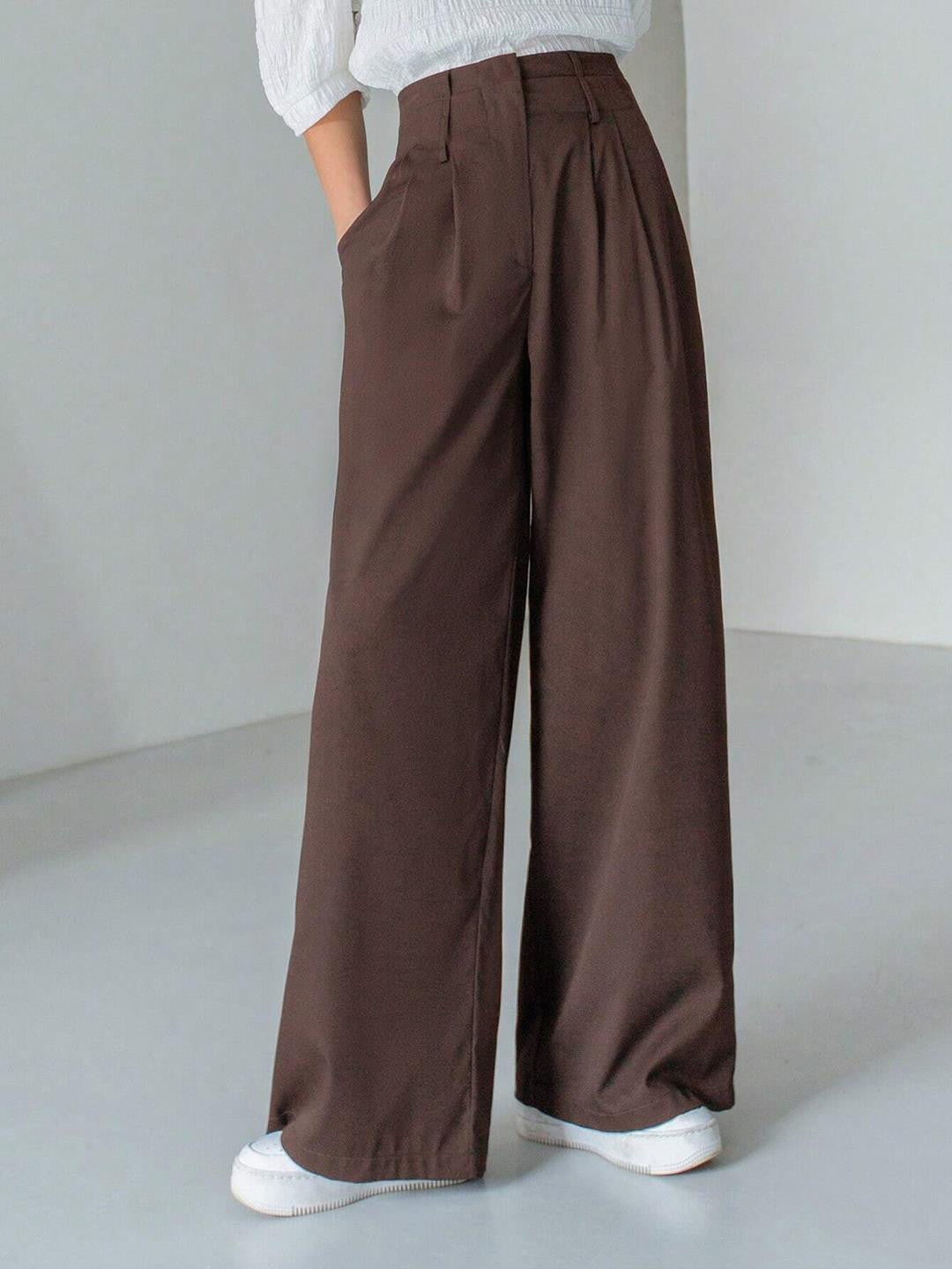 KOTTY Womens Solid Attractive High Rise Pant